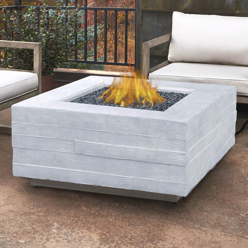 Board Form Concrete Propane Fire Pit Table & Reviews AllModern